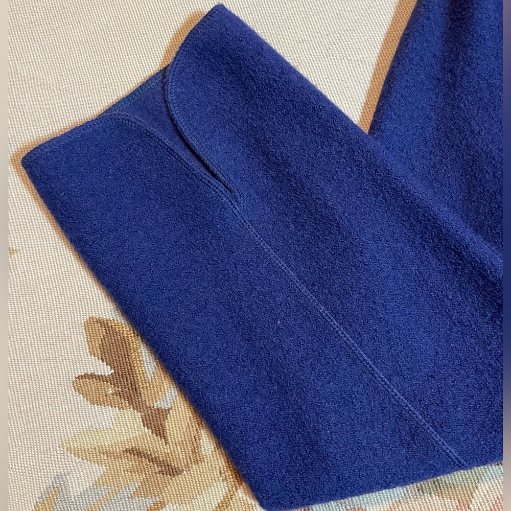 Women's wool indigo Purple Coat - Picture 8 of 8